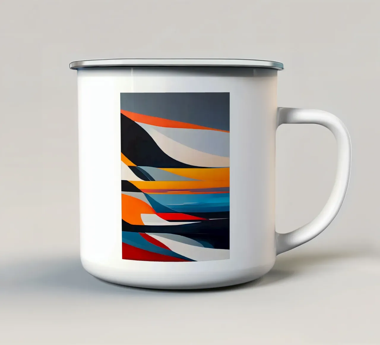 Abstrakt Bunte Linien tazza in smalto da kosinsart.gallery