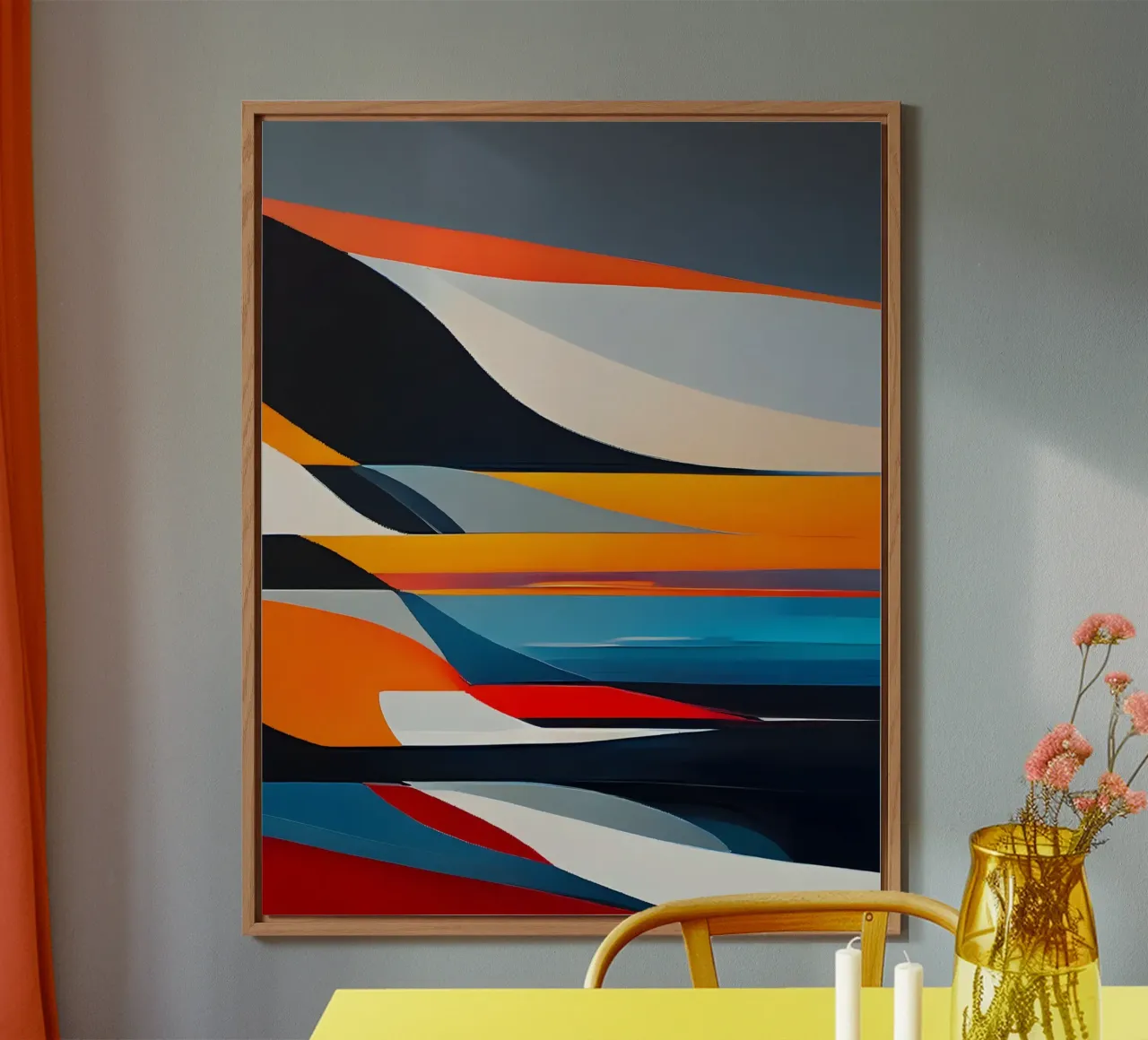 Abstrakt Bunte Linien alluminio dibond da kosinsart.gallery