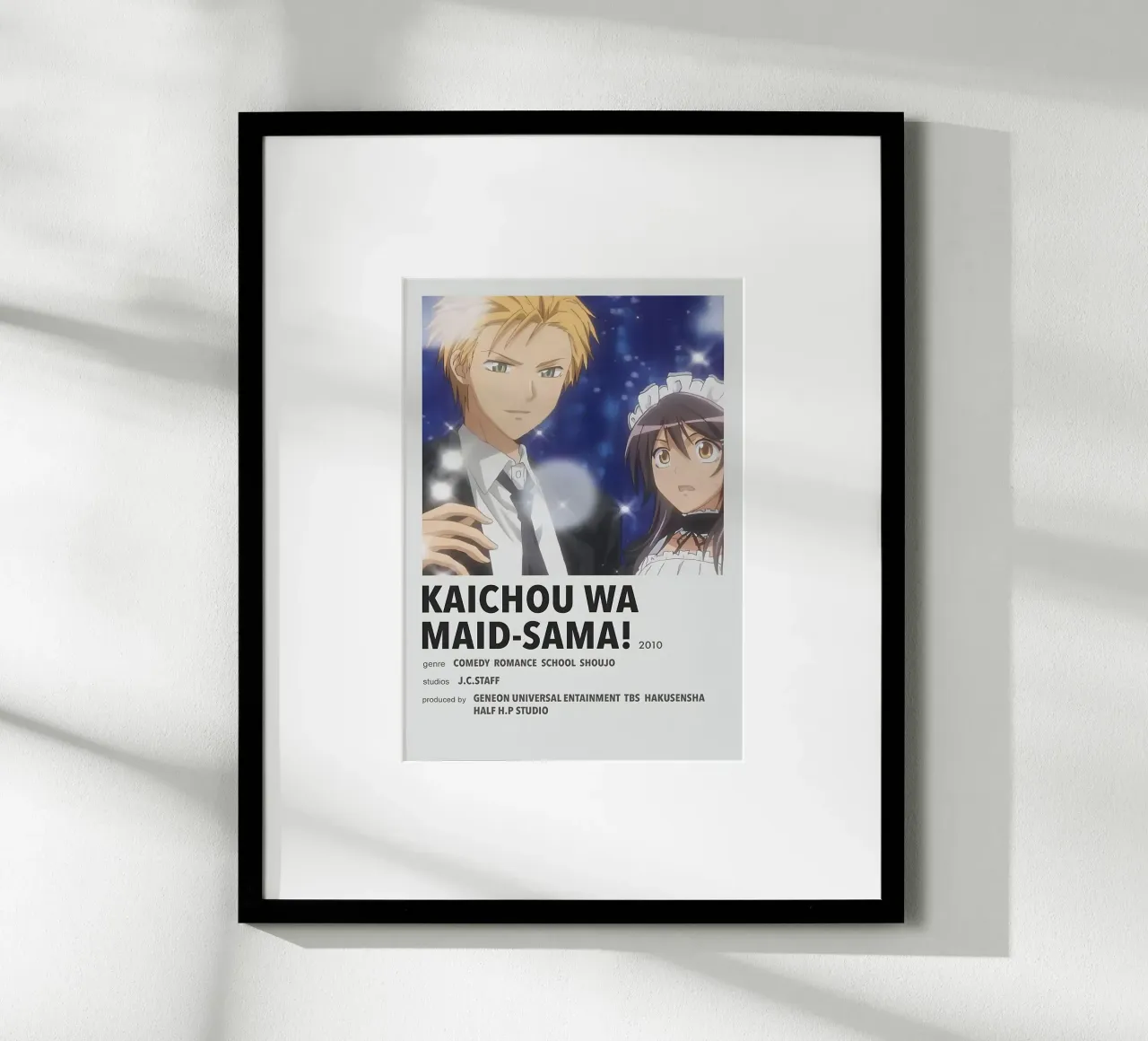 KAICHOU WA MAID-SAMA!  2010 poster con telaio in alluminio da Totoya