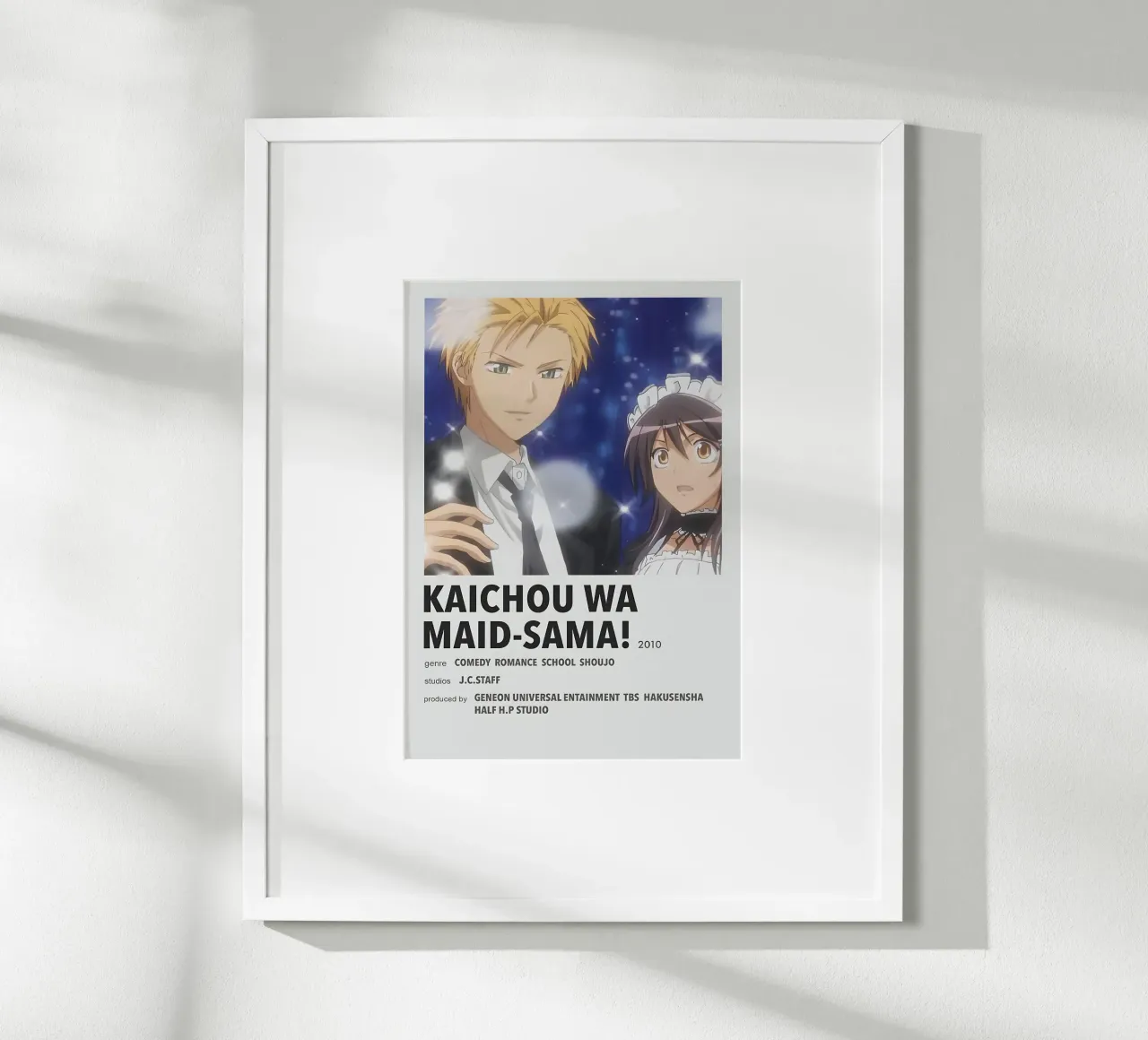 KAICHOU WA MAID-SAMA!  2010 poster con telaio in alluminio da Totoya