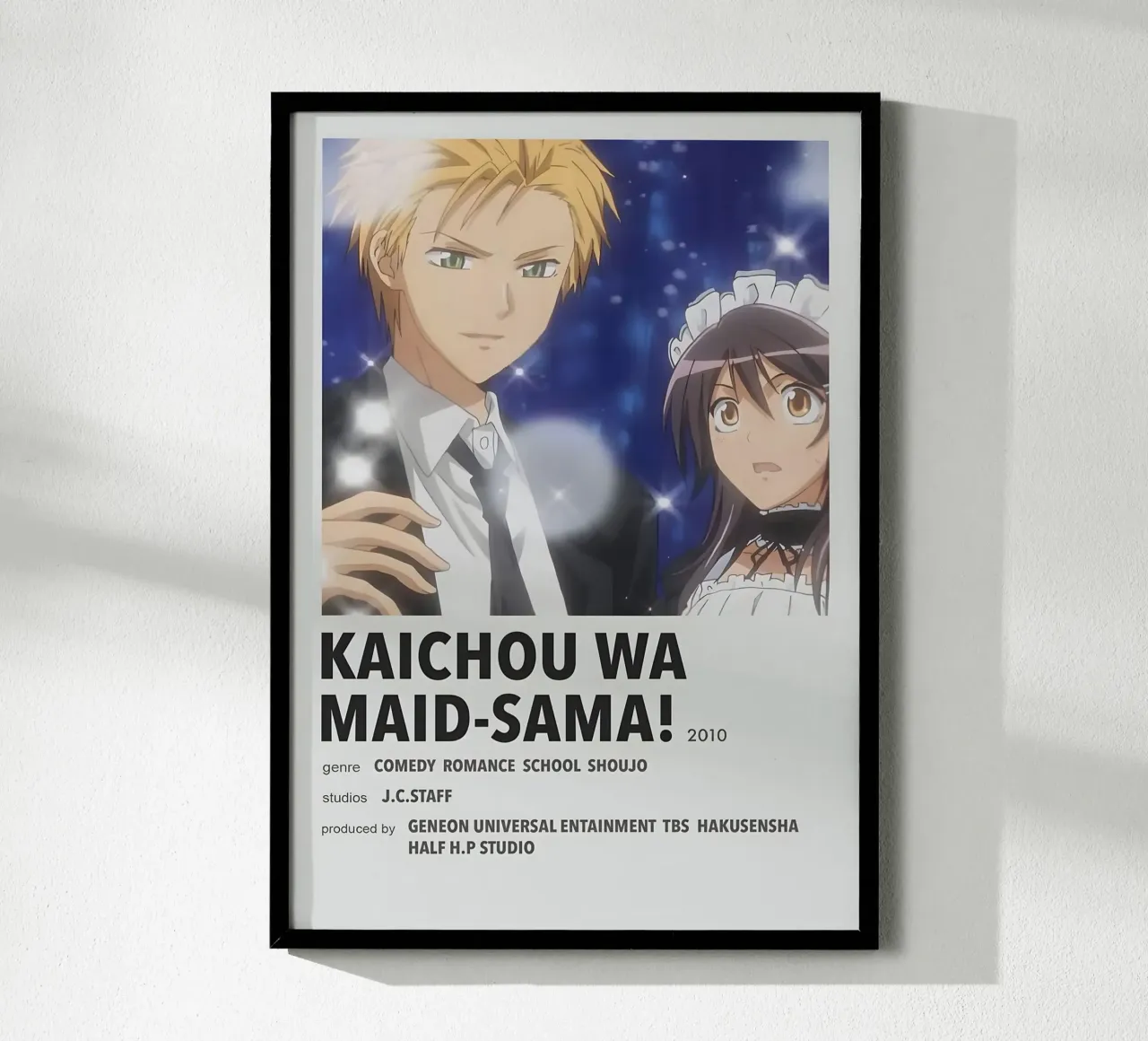 KAICHOU WA MAID-SAMA!  2010 poster con telaio in alluminio da Totoya