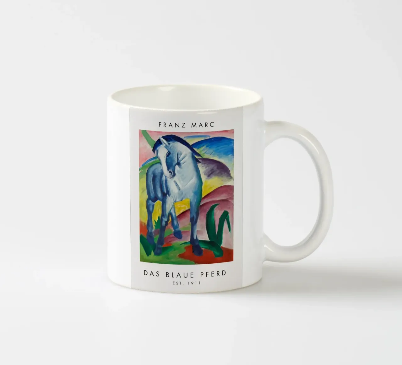Franz Marc - Das blaue Pferd I tazza in ceramica da Second Canvas