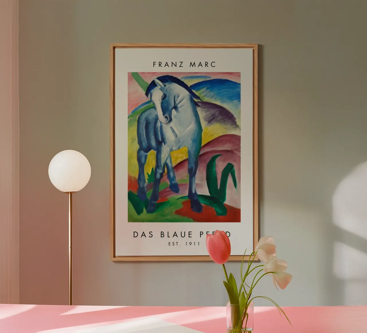 Franz Marc - Das blaue Pferd I alluminio dibond da Second Canvas