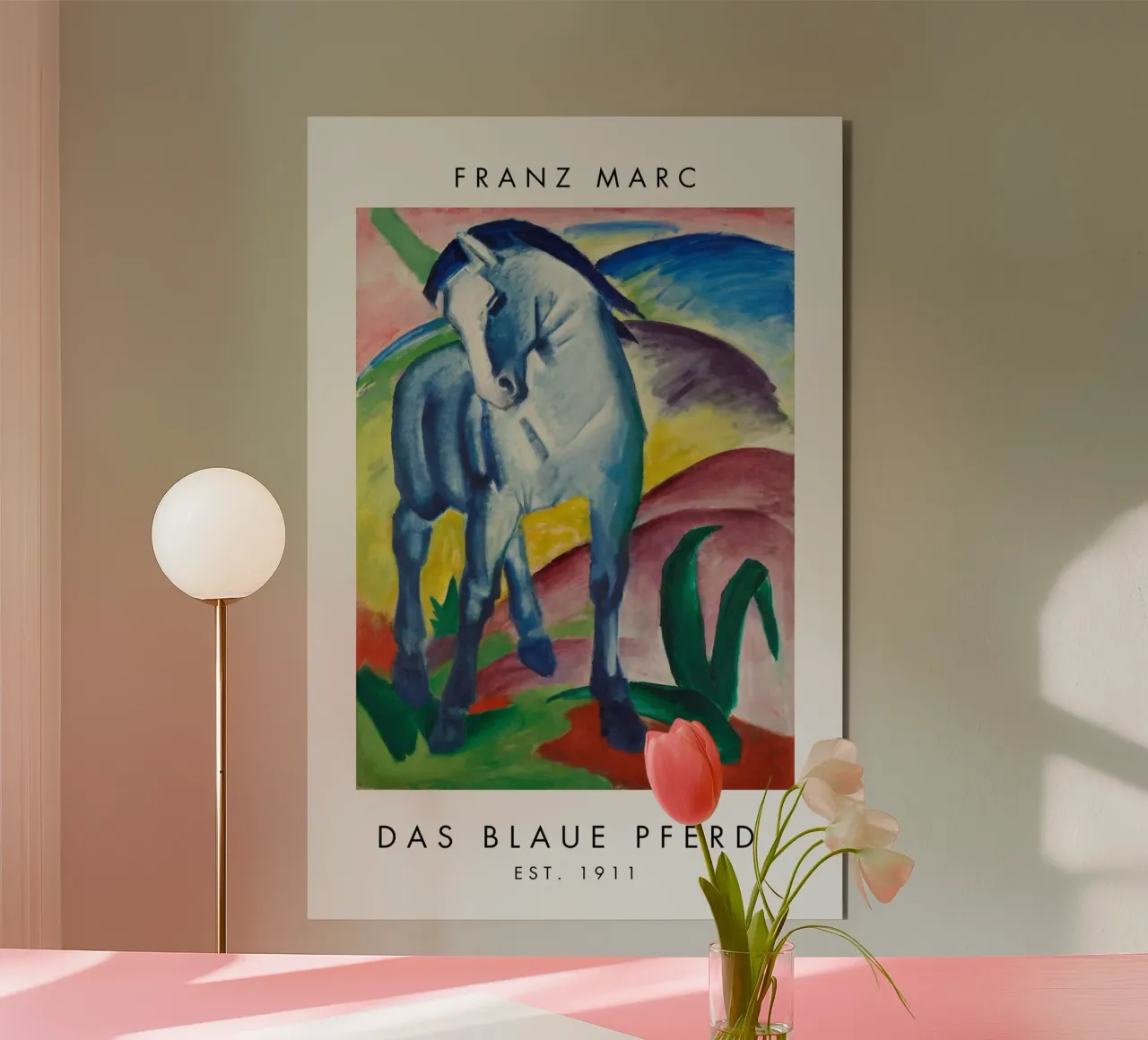 Franz Marc - Das blaue Pferd I alluminio dibond da Second Canvas