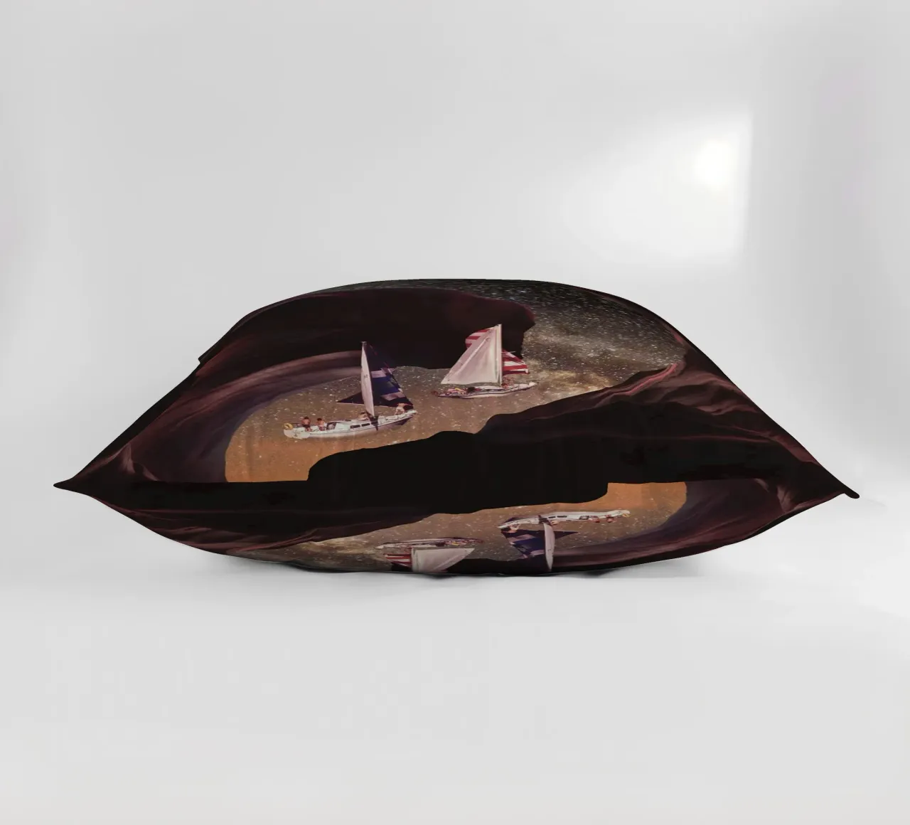 Sailing trough space cuscino da PicturaCollage