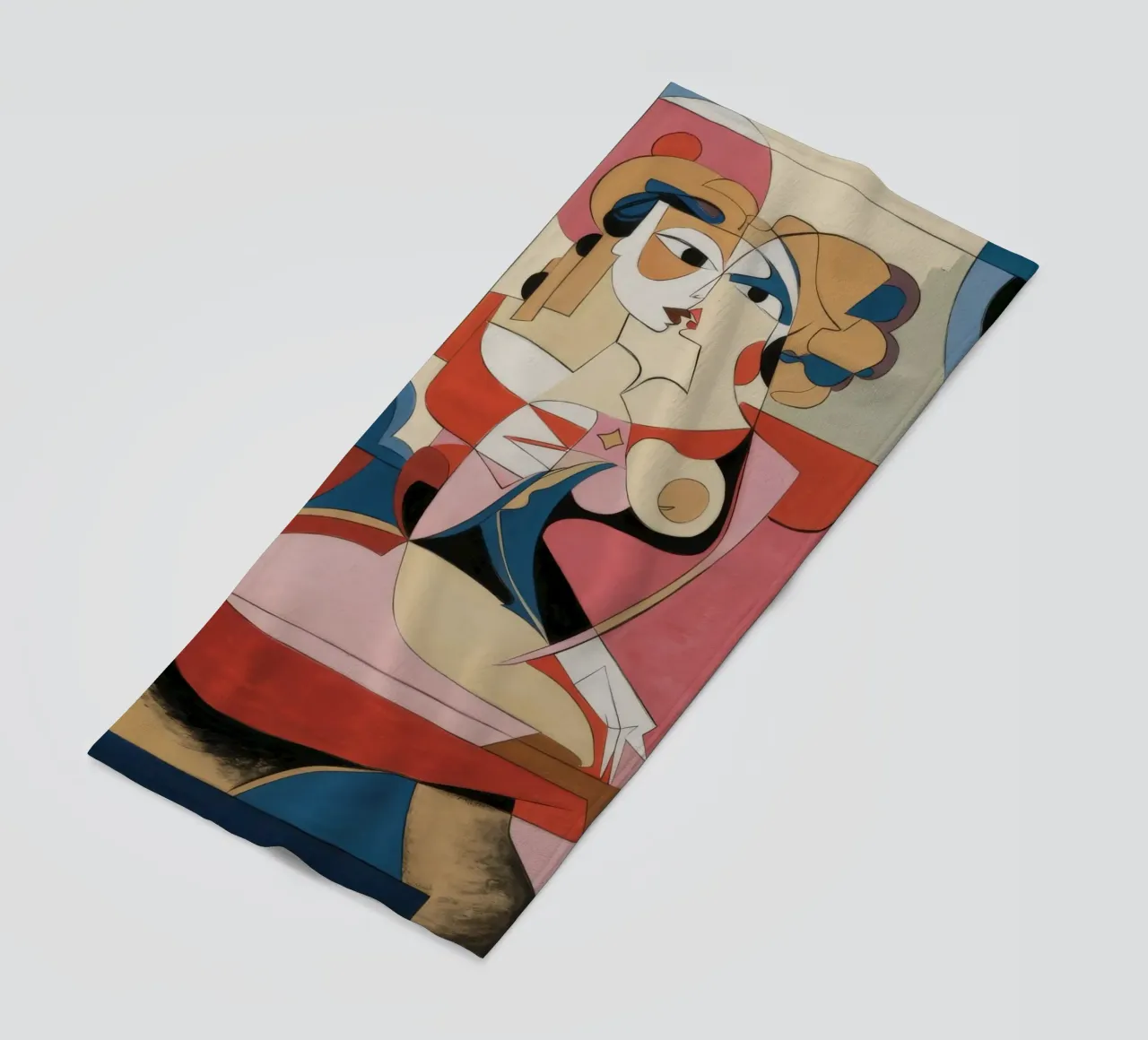 Fusione artistica sensuale telo mare da Crimson Whisper