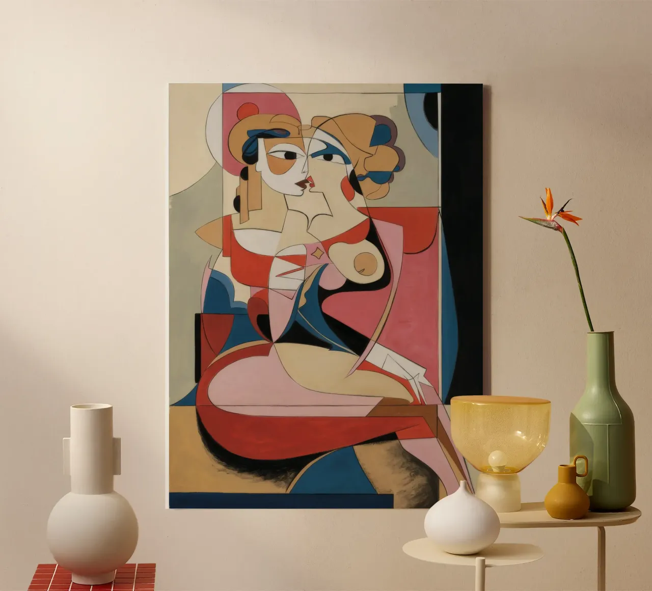 Fusione artistica sensuale tela con Cornice a cassetta da Crimson Whisper