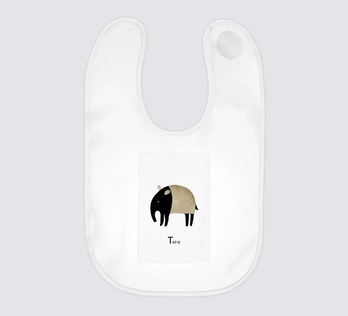 Tapir baby bib by Little Flourishes