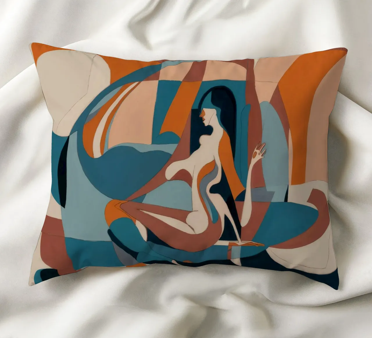 Flusso artistico dinamico cuscino da Crimson Whisper