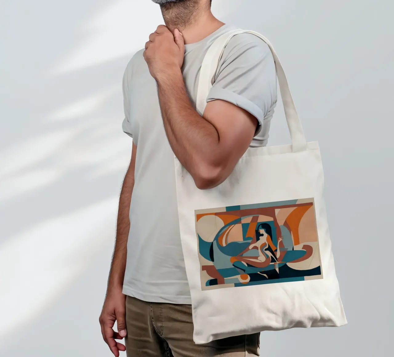 Dynamic Artistic Flow tote bag by Crimson Whisper