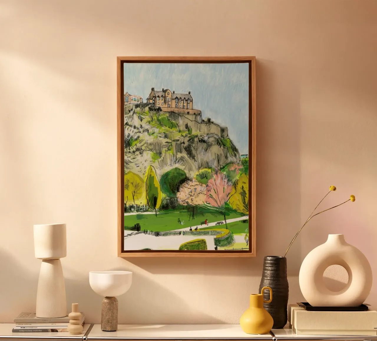 Edinburgh Castle tela con Cornice a cassetta da Stars Above Us