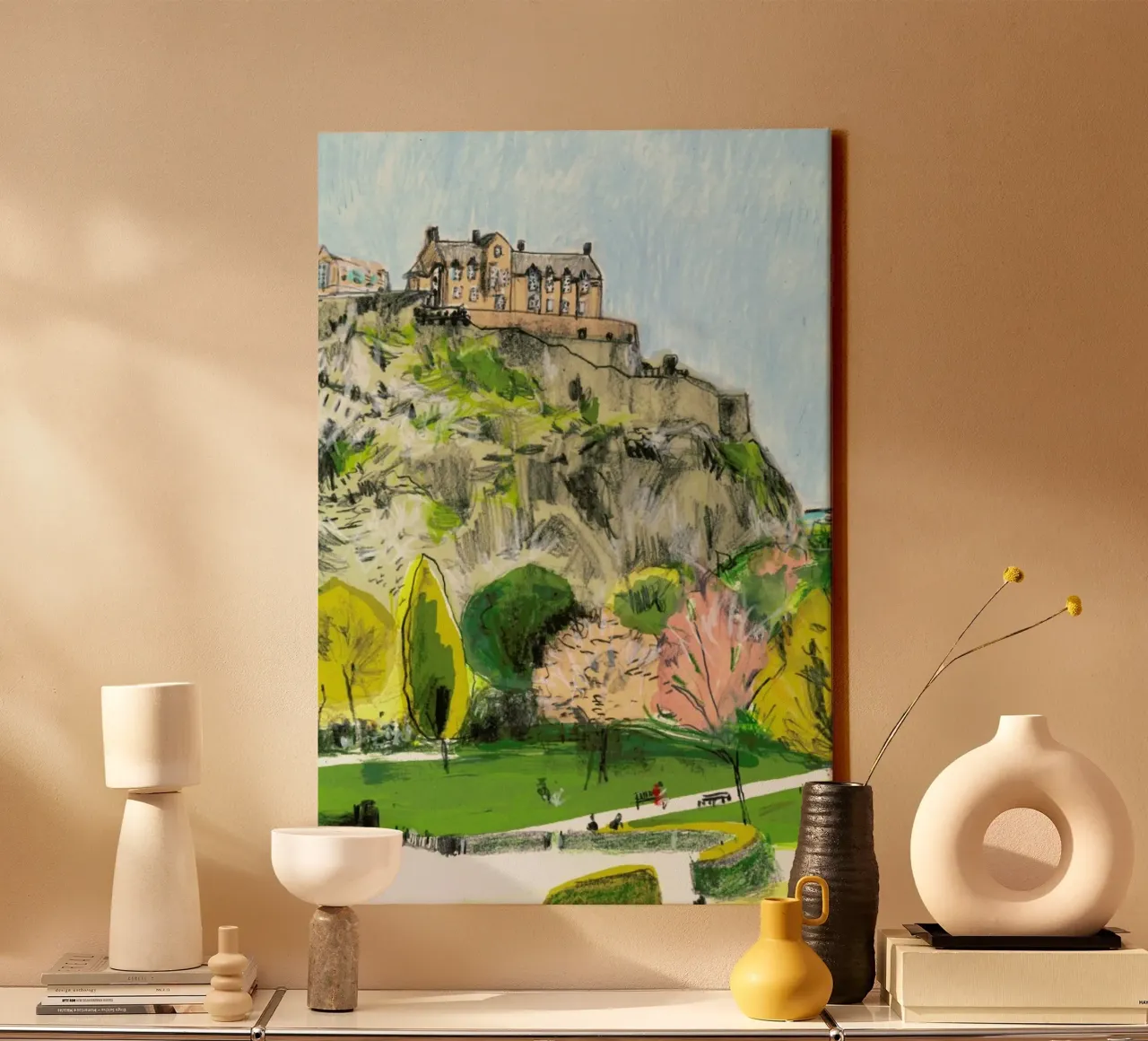 Edinburgh Castle tela con Cornice a cassetta da Stars Above Us