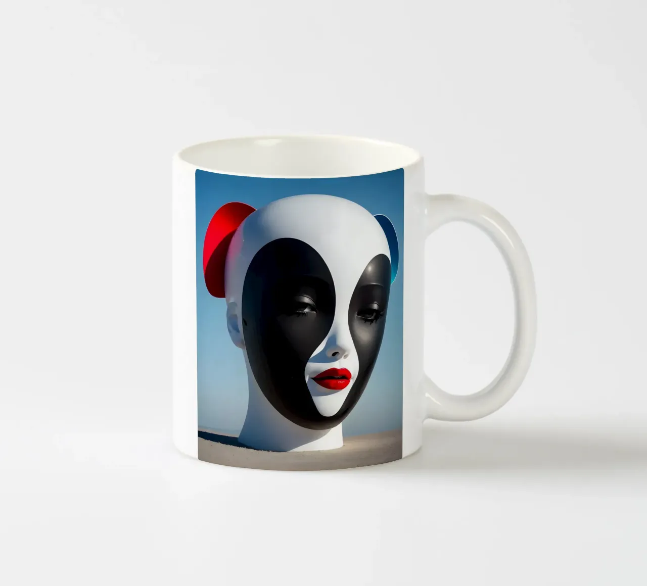 Bunter Kopf tazza in ceramica da kosinsart.gallery