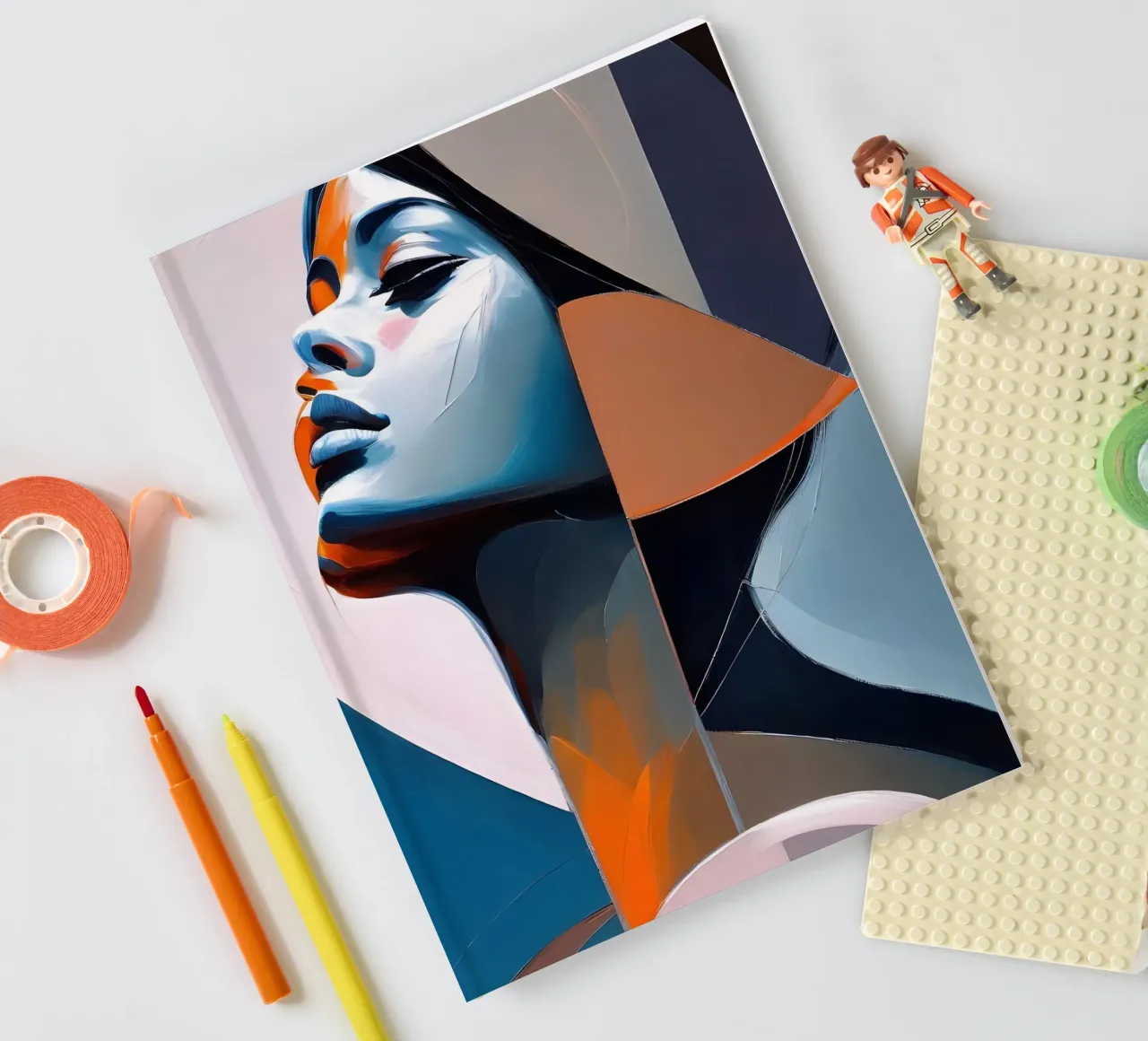 Abstrakt Lady 1 notebook by kosinsart.gallery