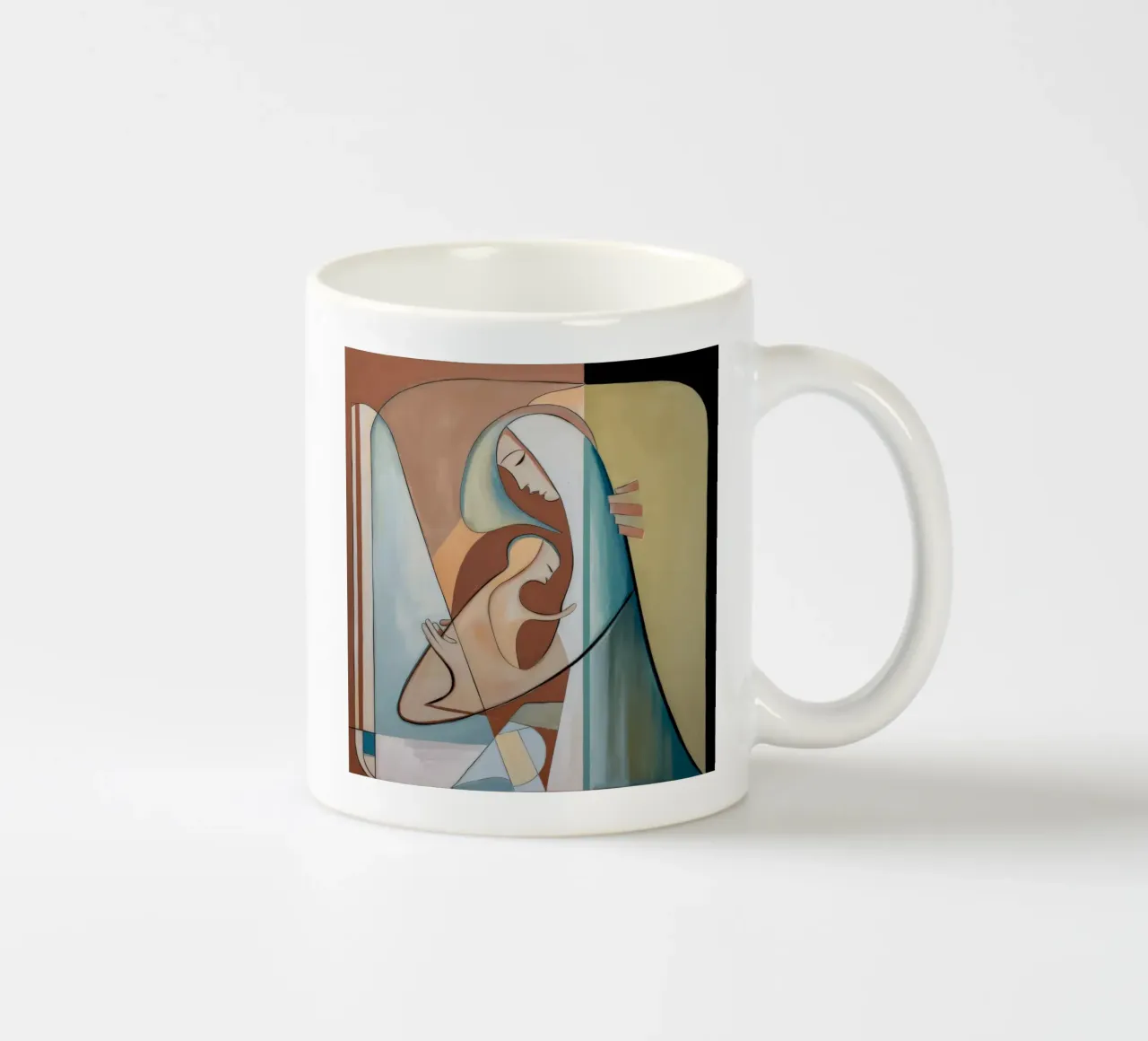 Sereno riflesso artistico tazza in ceramica da Crimson Whisper