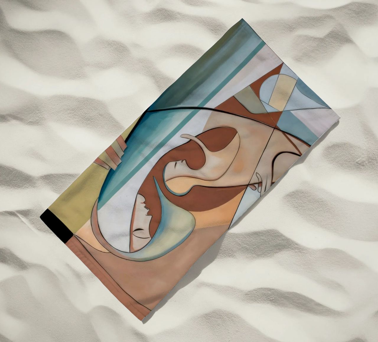 Sereno riflesso artistico telo mare da Crimson Whisper