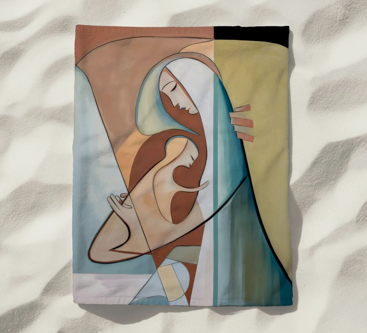 Sereno riflesso artistico telo mare da Crimson Whisper