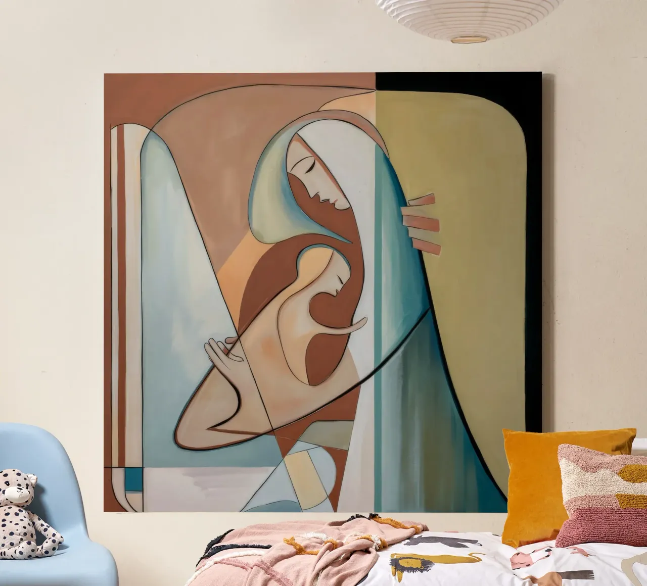 Serene Artistic Reflection canvas with Floater frame by Crimson Whisper