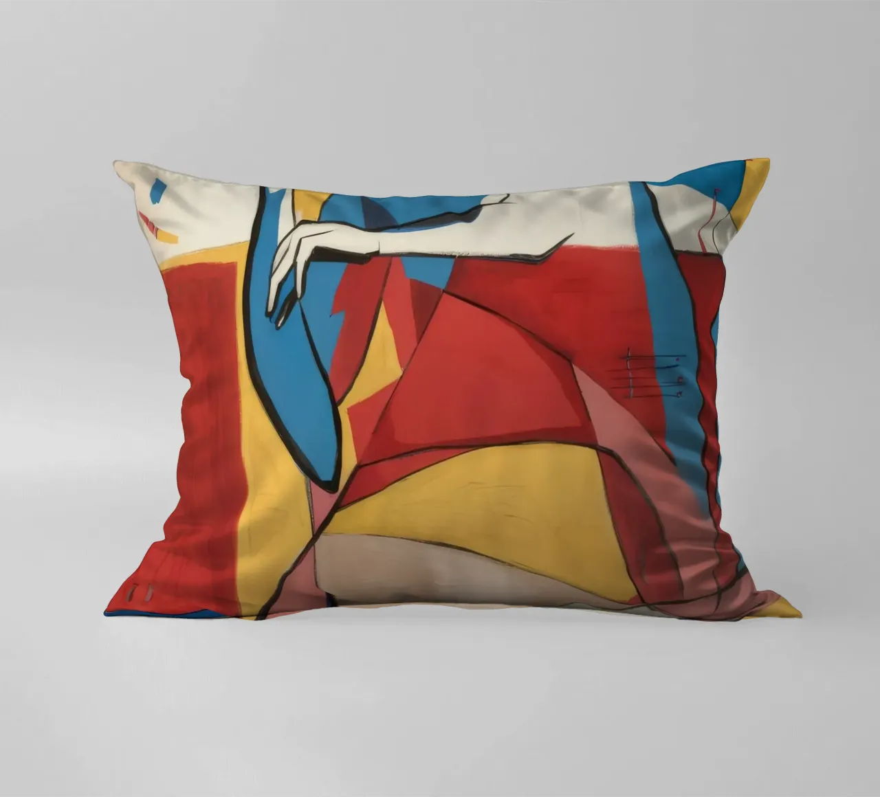 Contemplative Artistic Solitude decorative cushion by Crimson Whisper