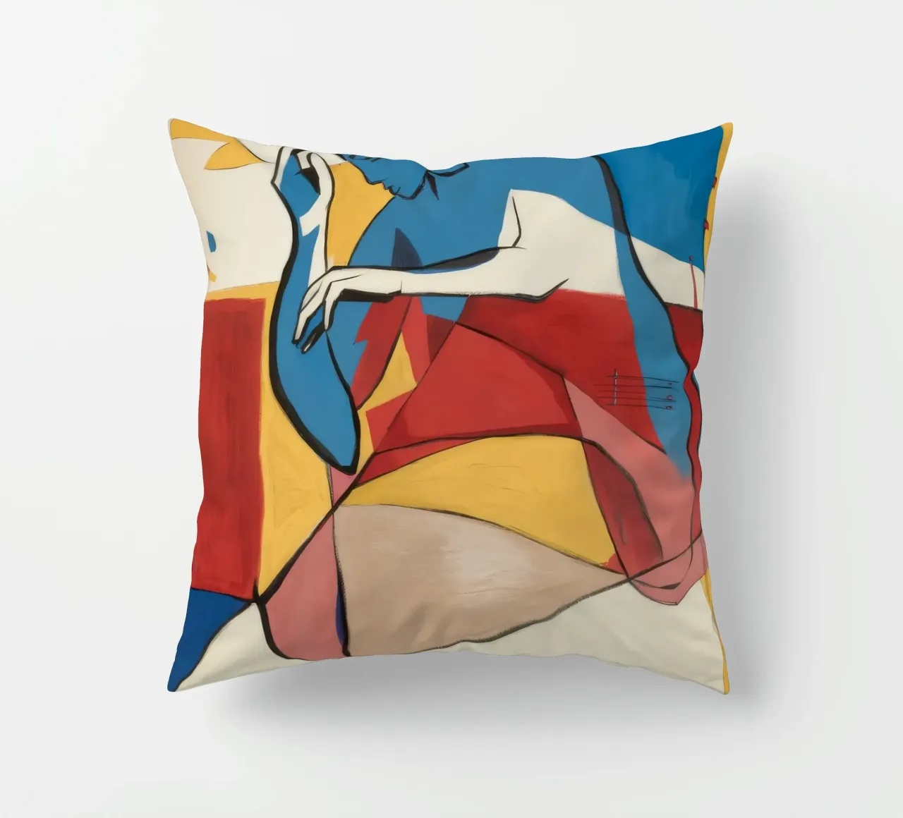 Contemplative Artistic Solitude decorative cushion by Crimson Whisper