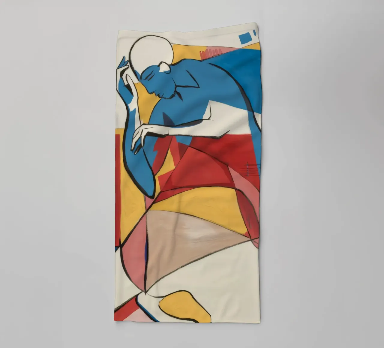Contemplatieve artistieke eenzaamheid badhanddoek van Crimson Whisper
