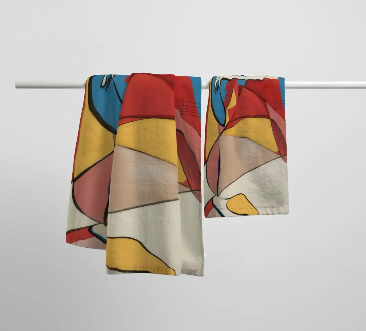 Contemplatieve artistieke eenzaamheid badhanddoek van Crimson Whisper