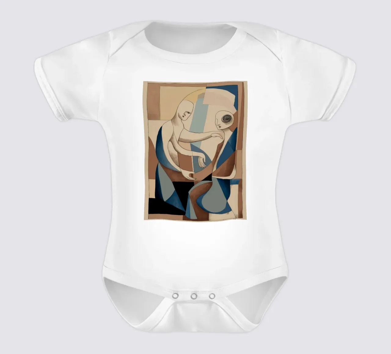 Intimate Artistic Connection short-sleeve baby romper by Crimson Whisper