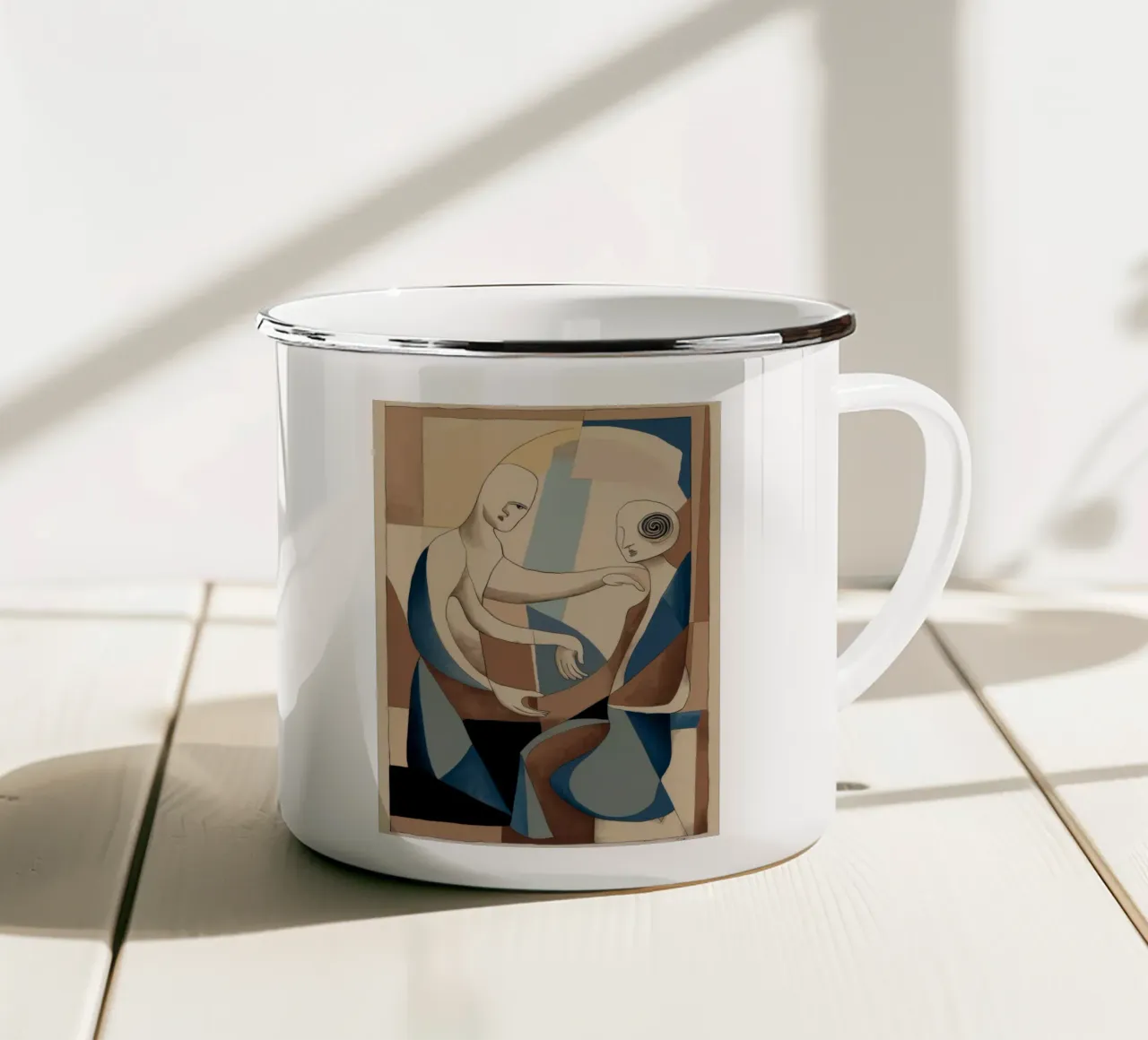 Un'intima connessione artistica tazza in smalto da Crimson Whisper