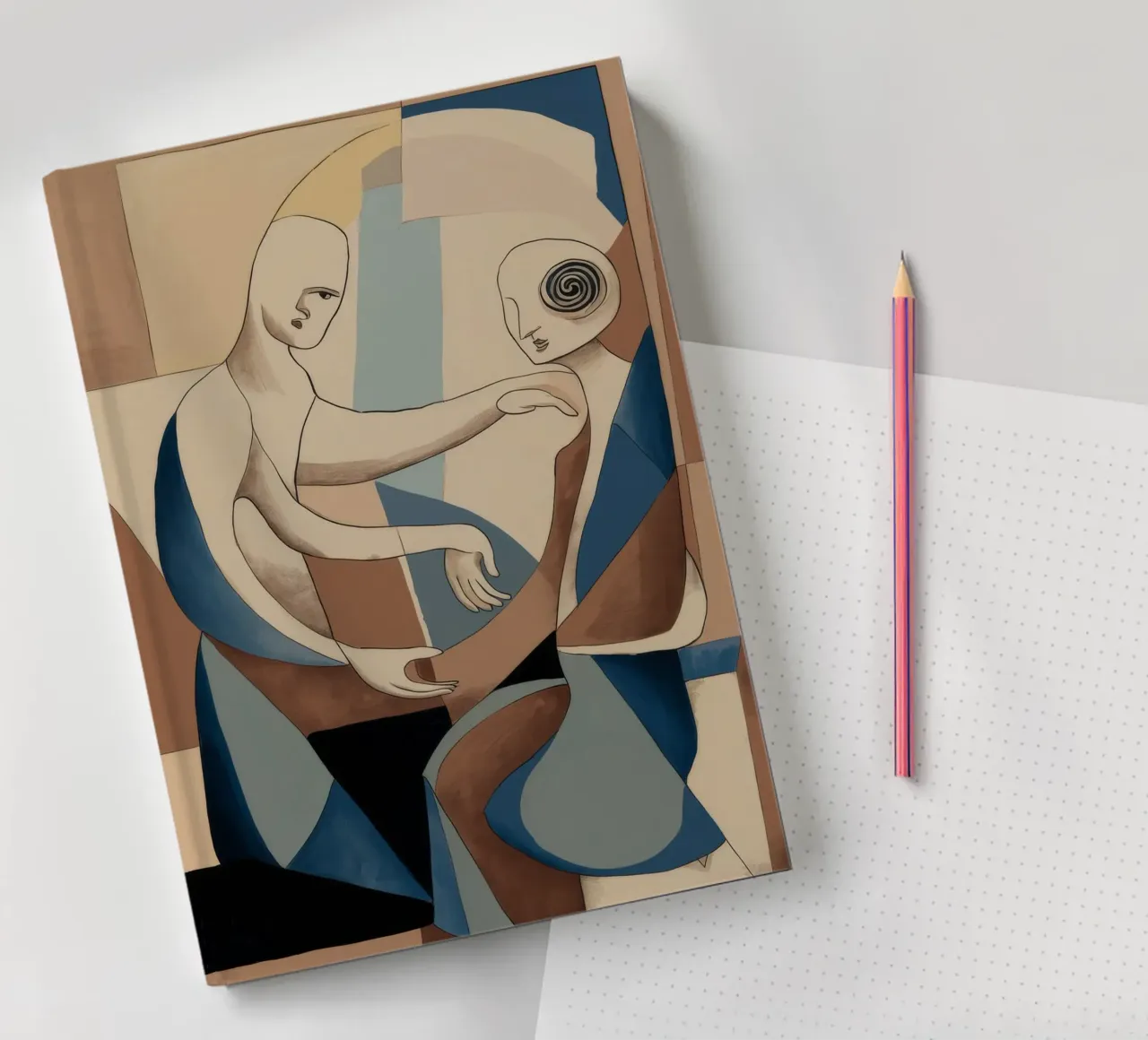 Intimate Artistic Connection notebook by Crimson Whisper