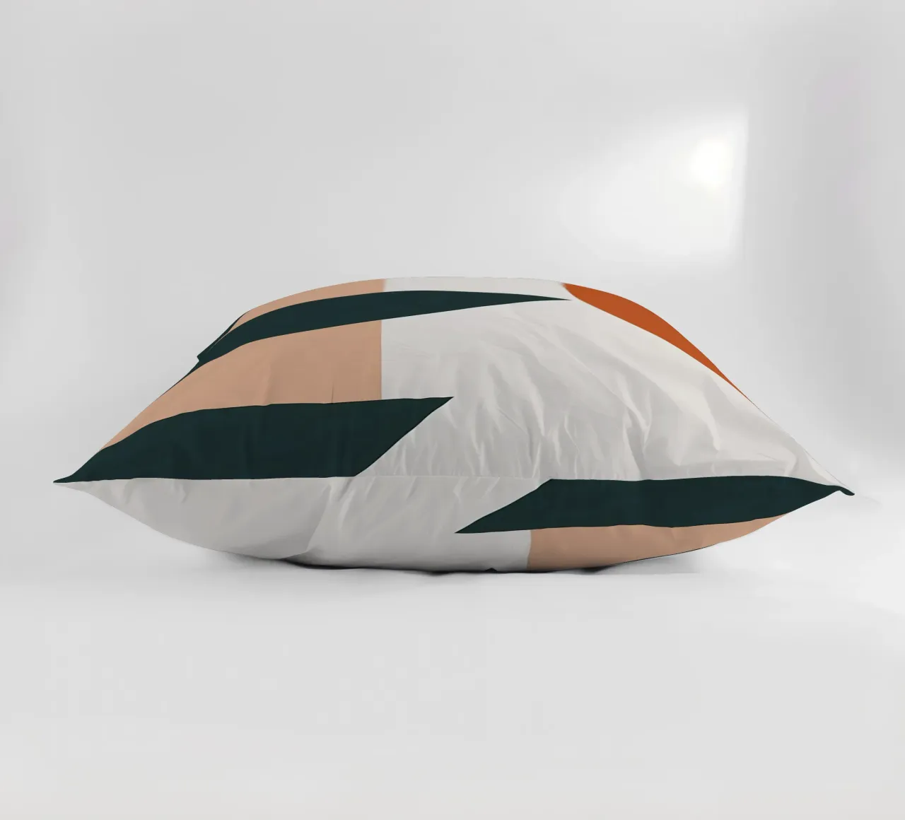 leaves geometric shapes circle ellipse abstract decorative cushion by Janine P McGuire