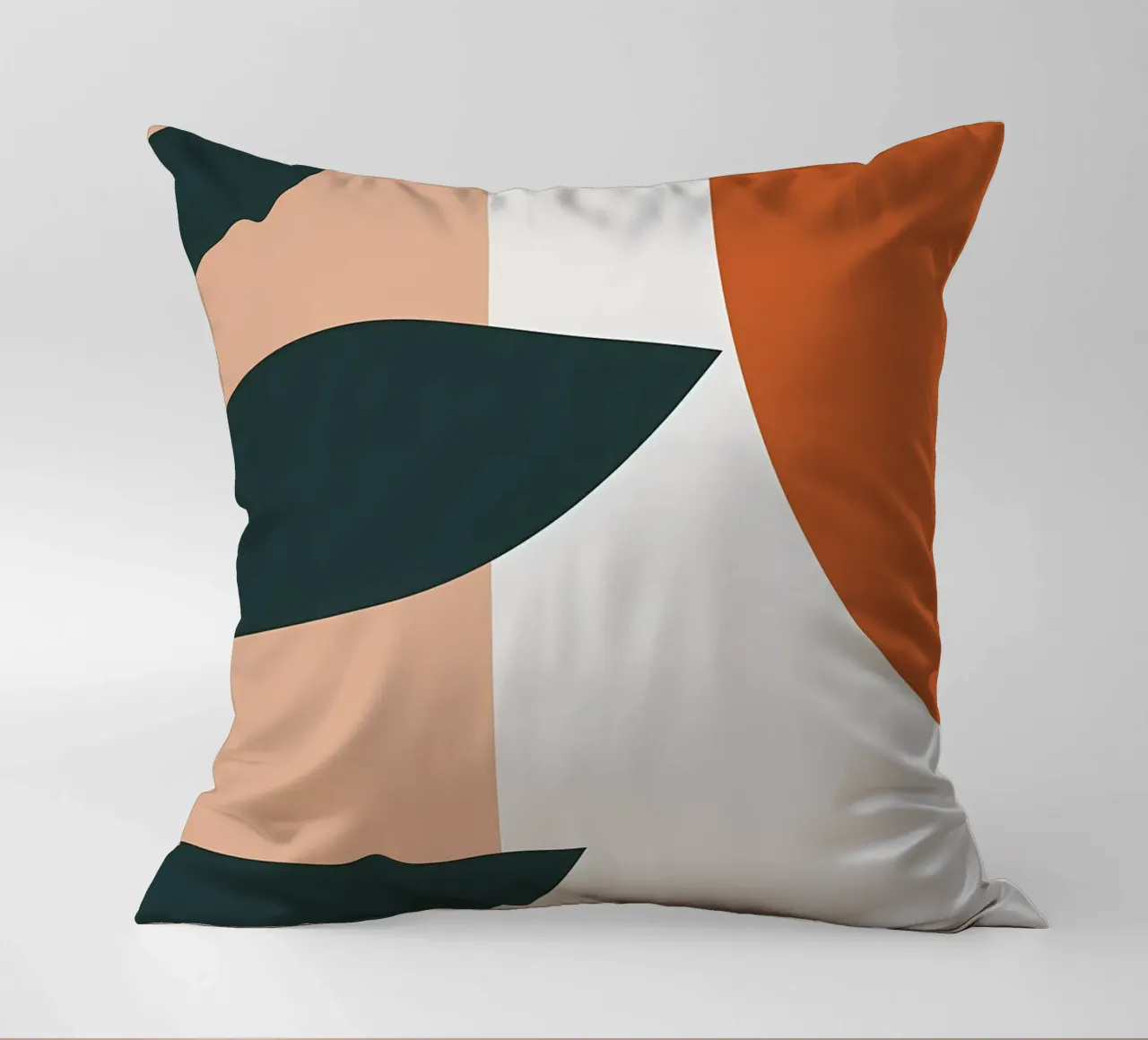 leaves geometric shapes circle ellipse abstract decorative cushion by Janine P McGuire