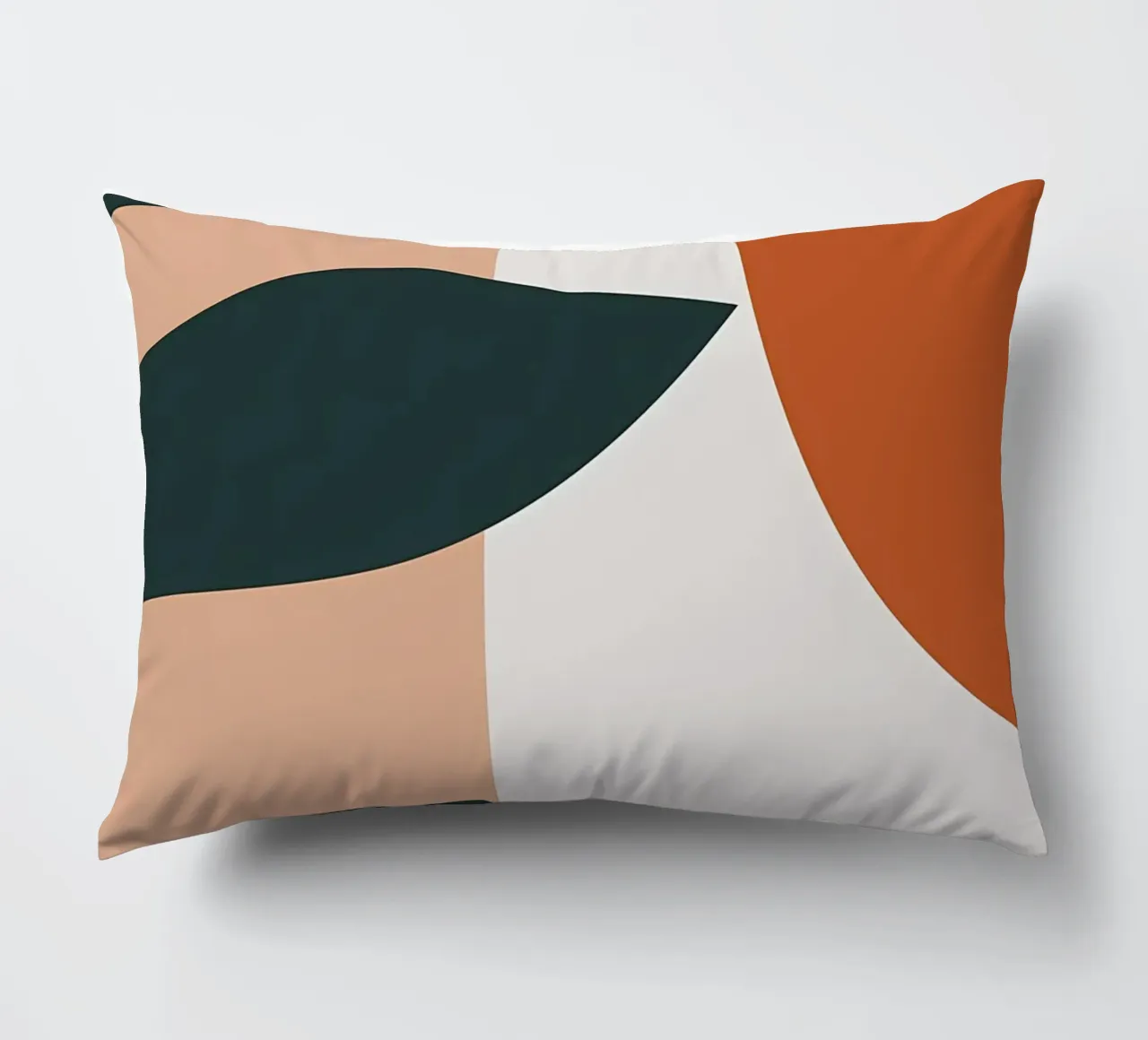 leaves geometric shapes circle ellipse abstract decorative cushion by Janine P McGuire