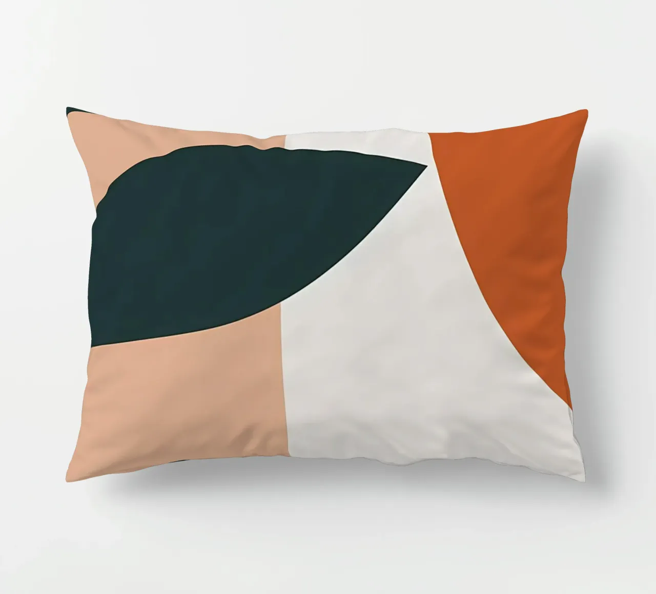 leaves geometric shapes circle ellipse abstract decorative cushion by Janine P McGuire