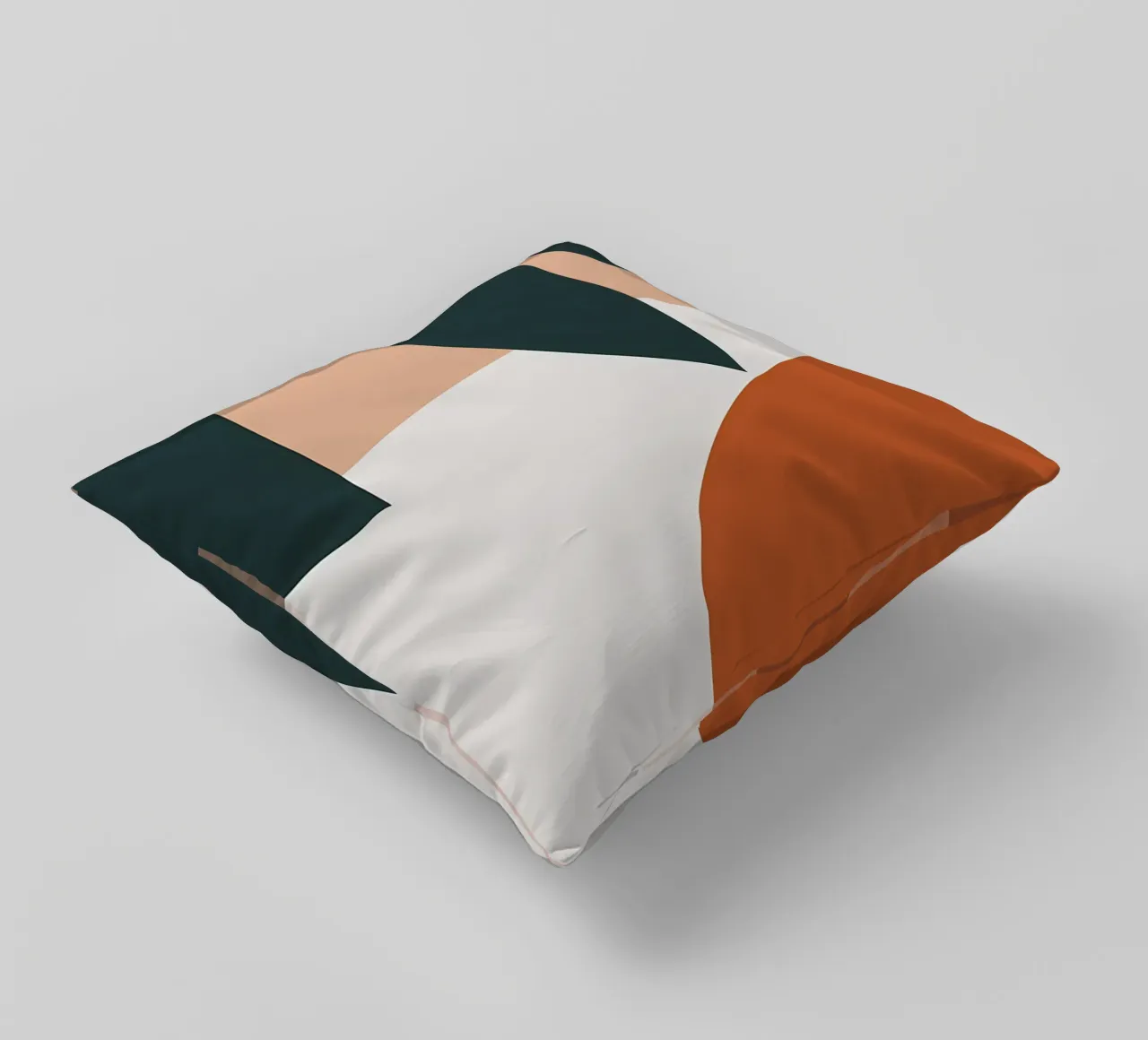leaves geometric shapes circle ellipse abstract decorative cushion by Janine P McGuire