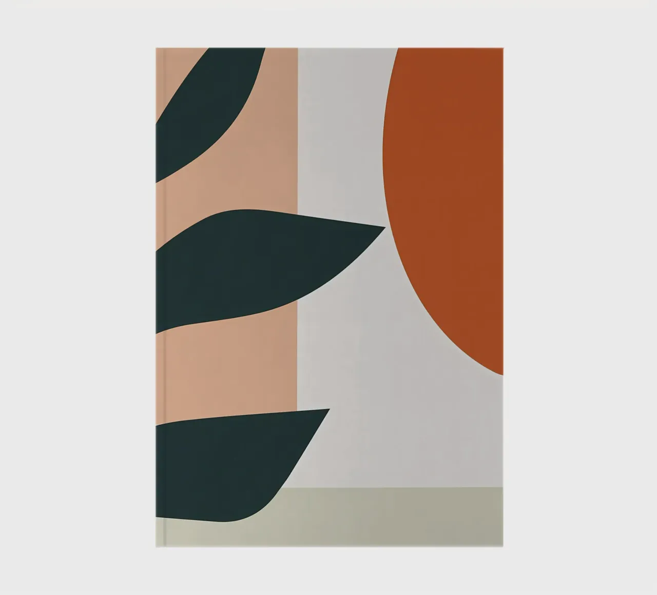 leaves geometric shapes circle ellipse abstract notebook by Janine P McGuire
