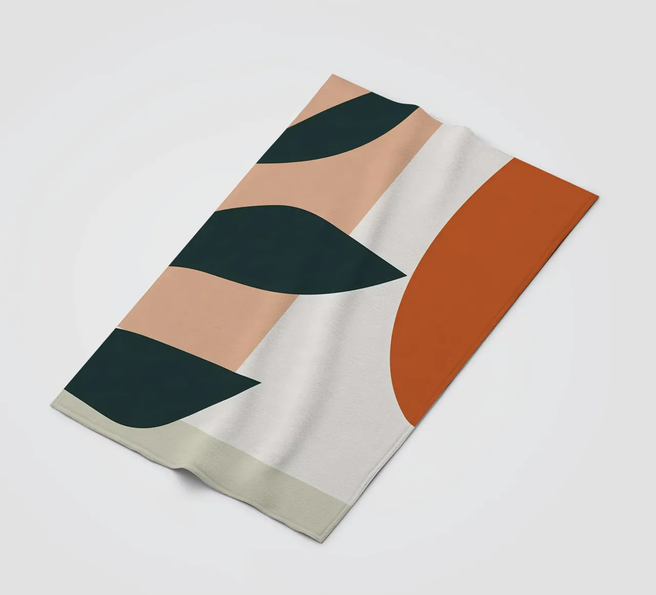 leaves geometric shapes circle ellipse abstract fleece blanket by Janine P McGuire