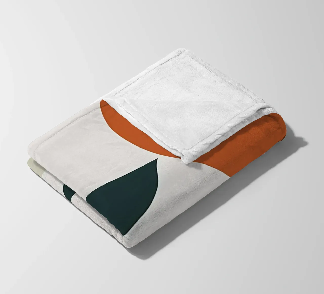 leaves geometric shapes circle ellipse abstract fleece blanket by Janine P McGuire