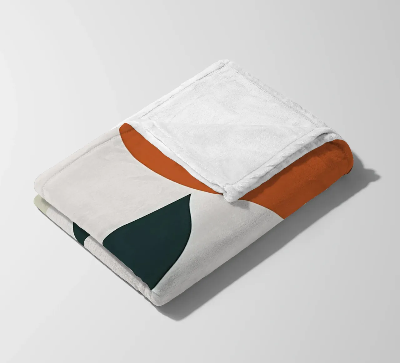 leaves geometric shapes circle ellipse abstract fleece blanket by Janine P McGuire