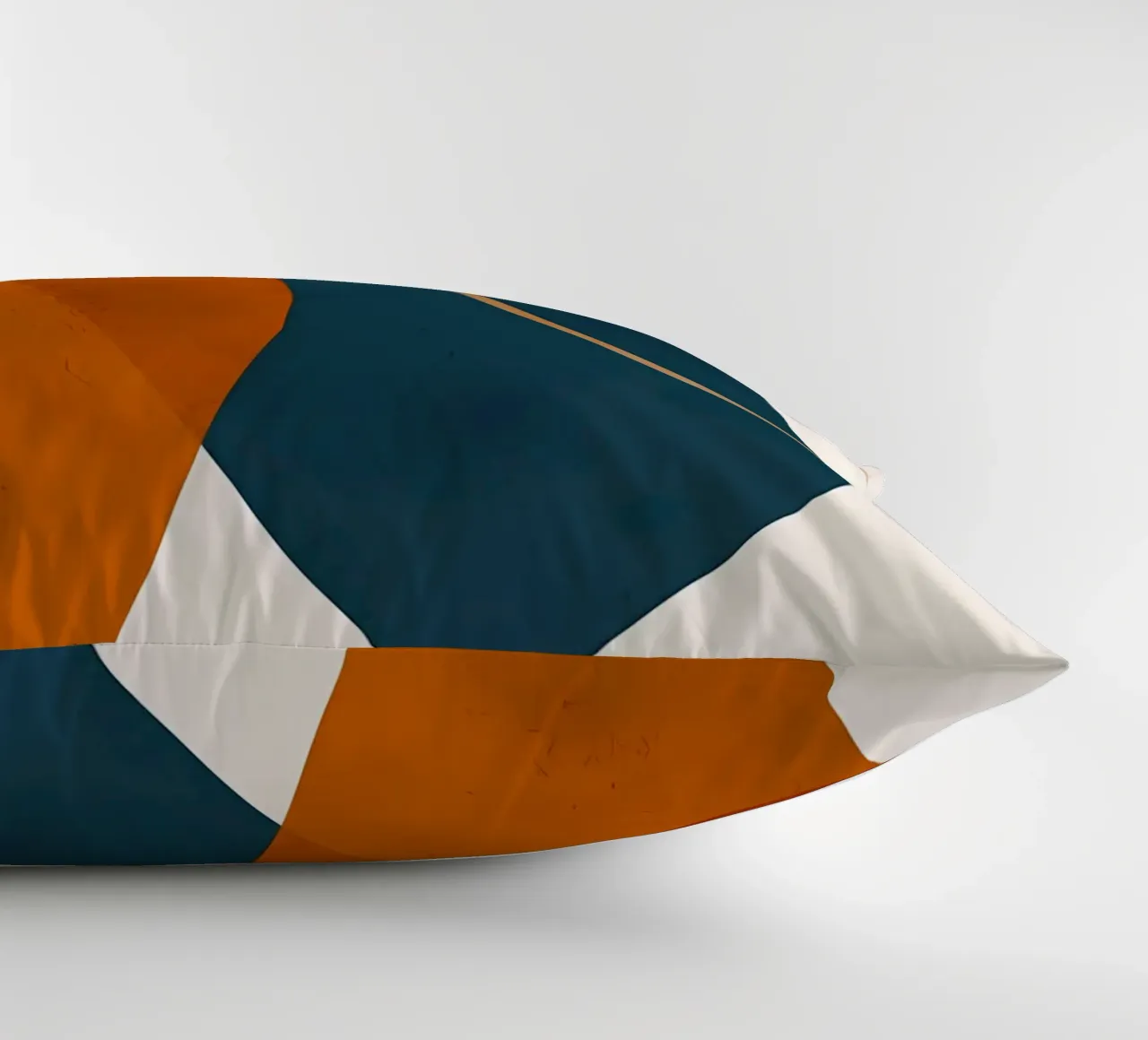 geometric shapes overlapping abstract composition color cont decorative cushion by Janine P McGuire