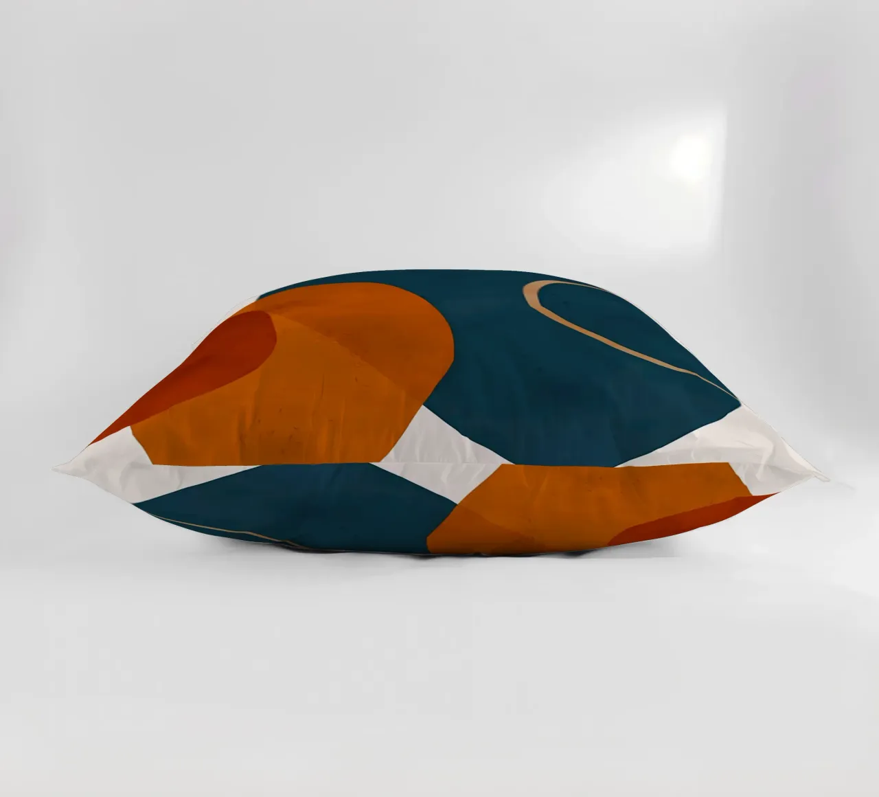 geometric shapes overlapping abstract composition color cont decorative cushion by Janine P McGuire