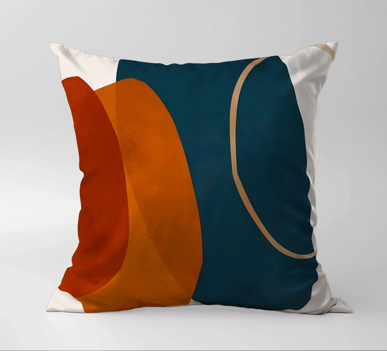 forme geometriche sovrapposte composizione astratta colore cont cuscino da Janine P McGuire