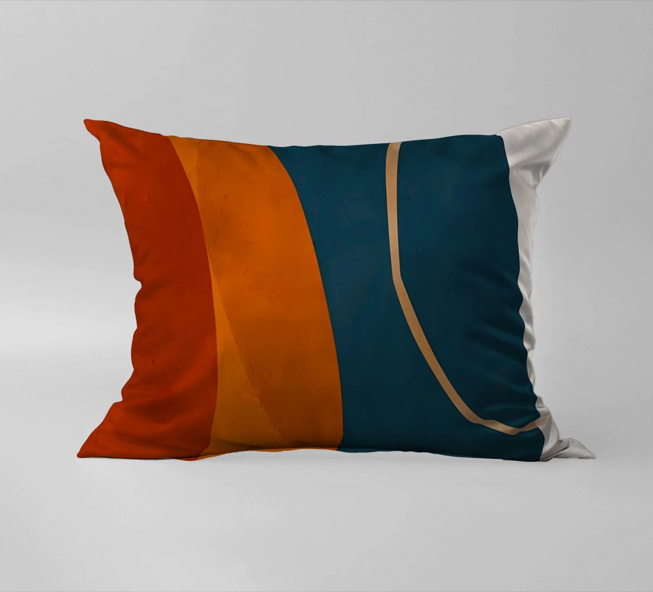 forme geometriche sovrapposte composizione astratta colore cont cuscino da Janine P McGuire
