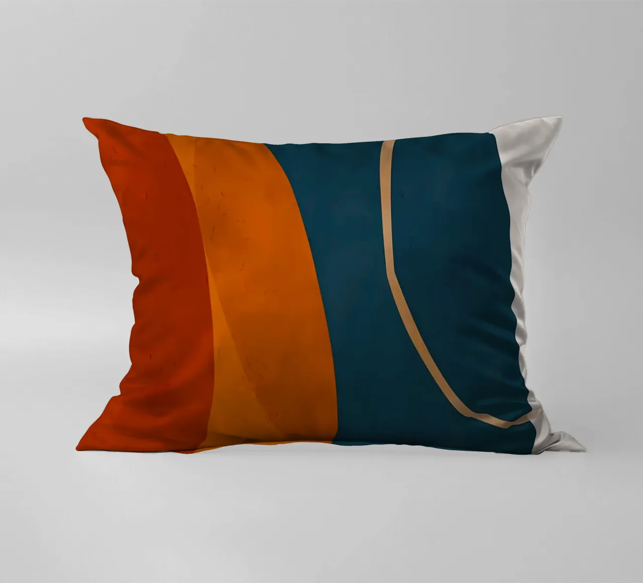 geometric shapes overlapping abstract composition color cont decorative cushion by Janine P McGuire