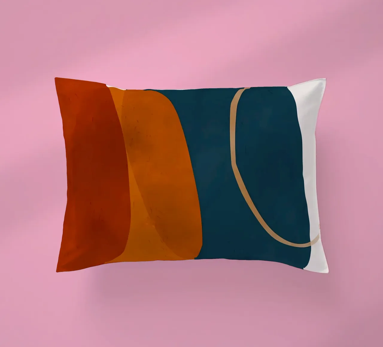 geometric shapes overlapping abstract composition color cont decorative cushion by Janine P McGuire