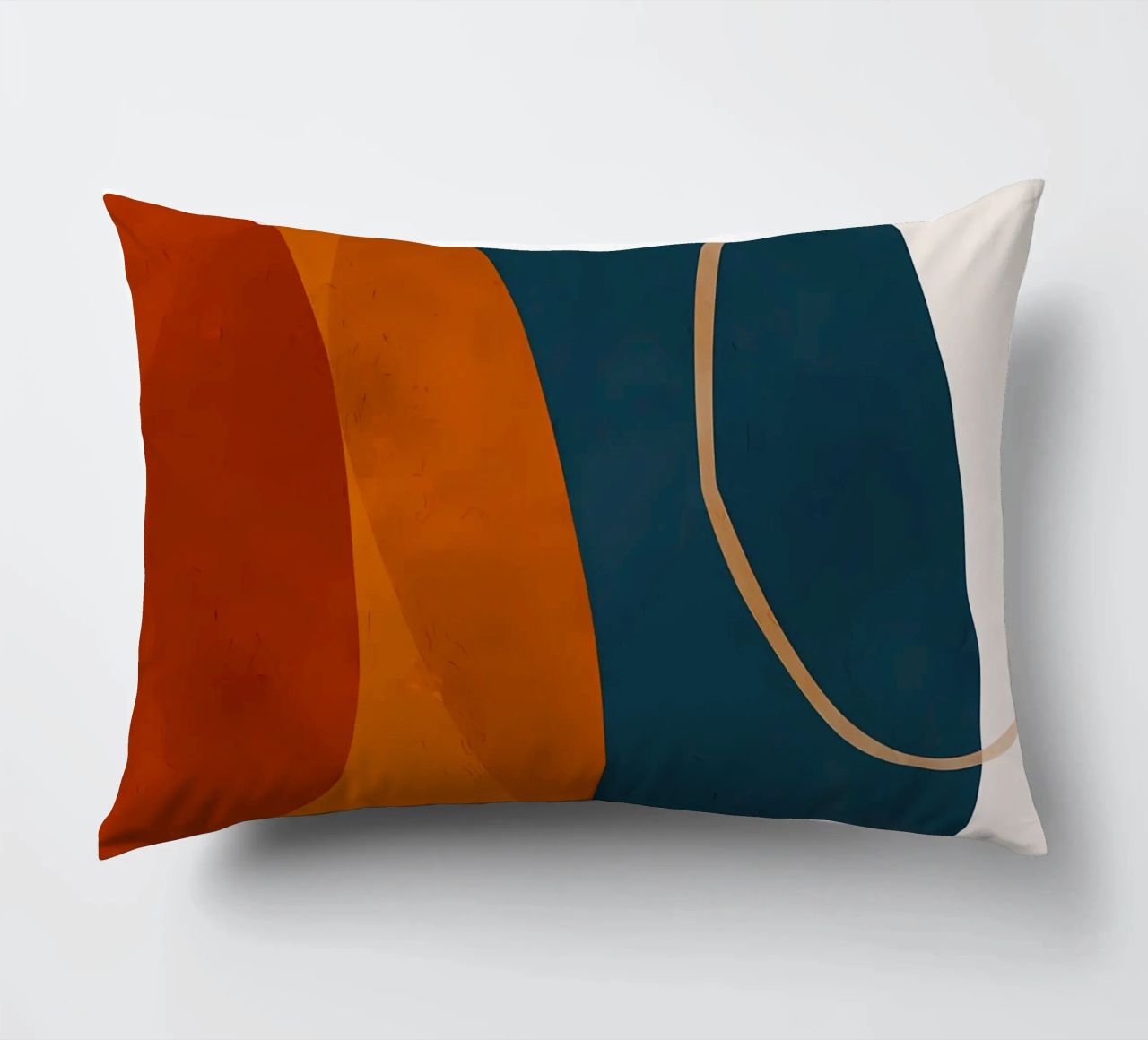 forme geometriche sovrapposte composizione astratta colore cont cuscino da Janine P McGuire