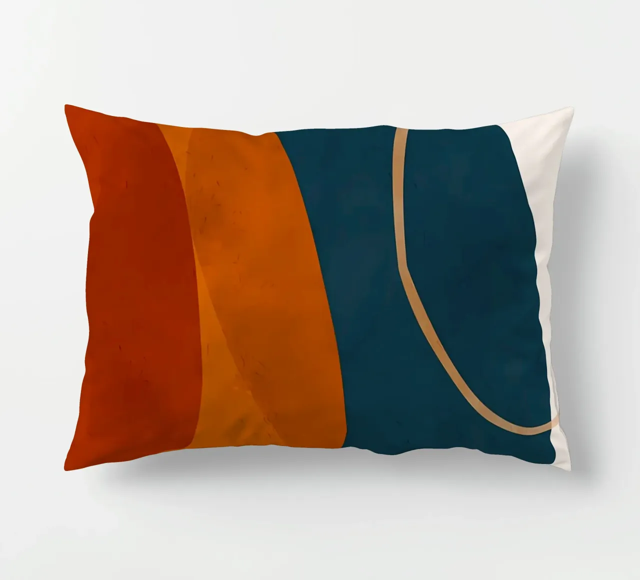 geometric shapes overlapping abstract composition color cont decorative cushion by Janine P McGuire