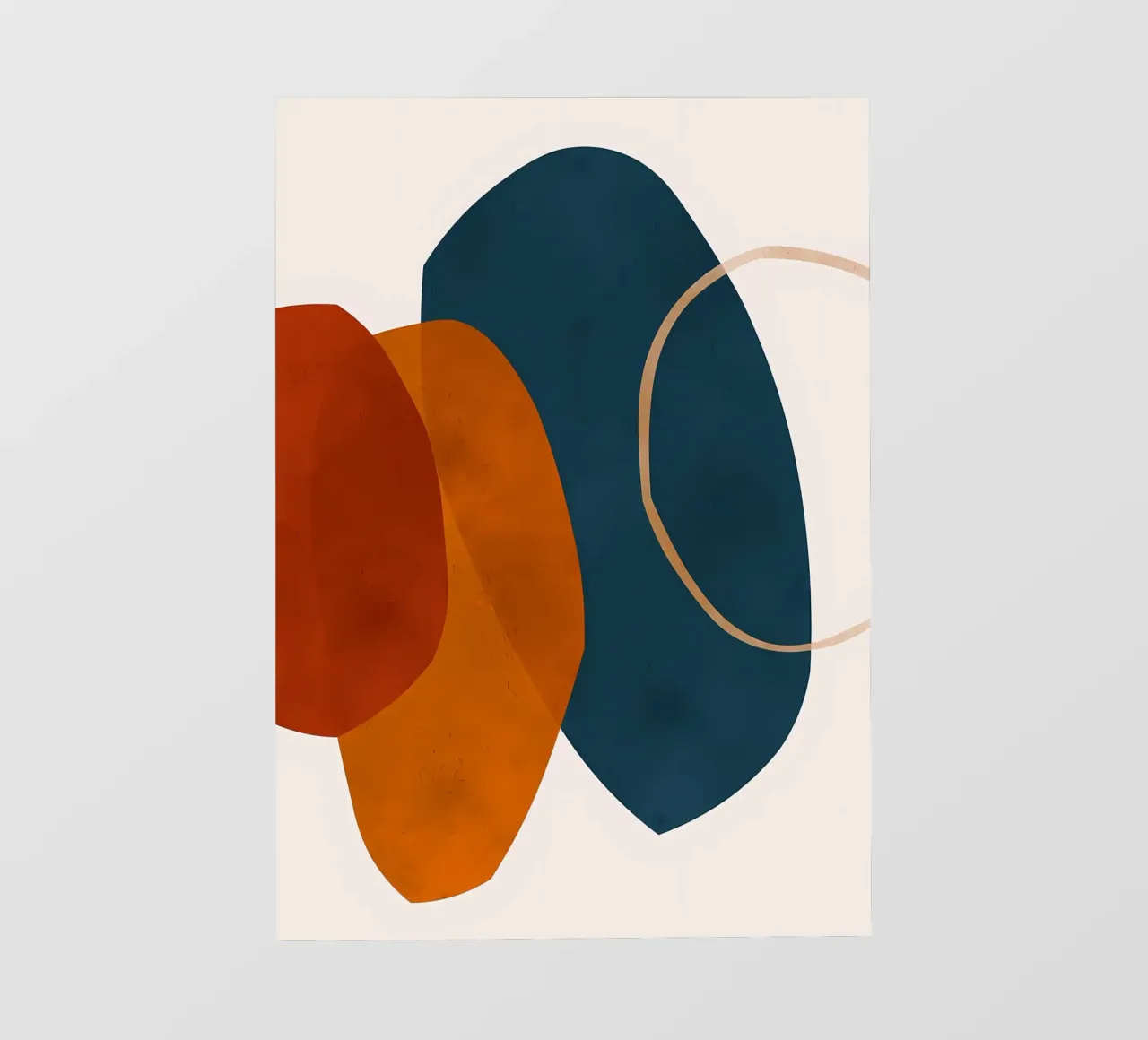 geometrische vormen overlappende abstracte compositie kleurcont pvc-zeil van Janine P McGuire