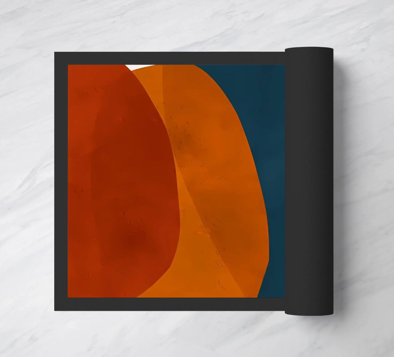 geometric shapes overlapping abstract composition color cont doormat by Janine P McGuire