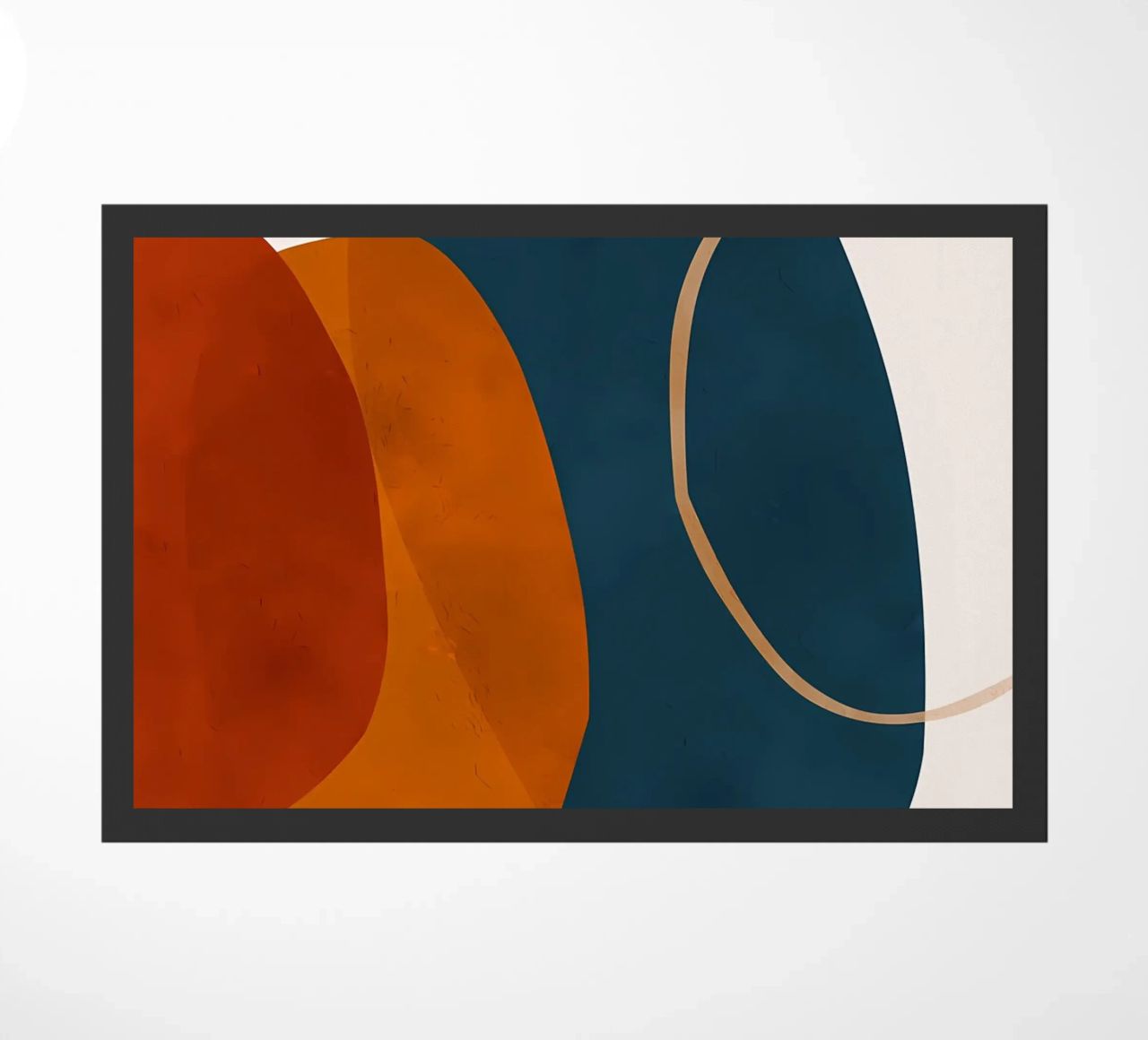 geometric shapes overlapping abstract composition color cont doormat by Janine P McGuire