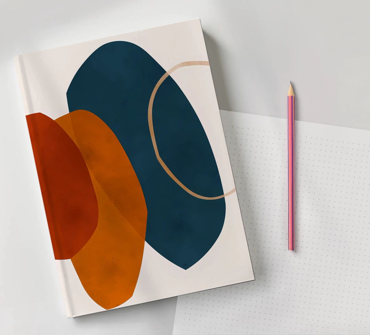 forme geometriche sovrapposte composizione astratta colore cont diario da Janine P McGuire
